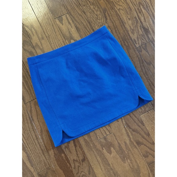 J. Crew Dresses & Skirts - J. Crew Skirt Women's Sz 8 Blue Short A-Line Slit‎ Lined Workwear Career